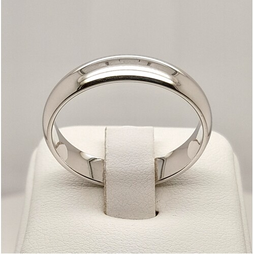 9 Carat White Gold High Dome Edge Ring AUS Size X