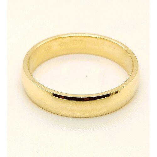 9 Carat Yellow Gold High Dome Edge Ring AUS Size X