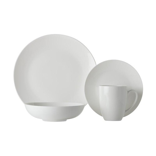 White Basics Fitzrovia Coupe 16 piece Dinner Set
