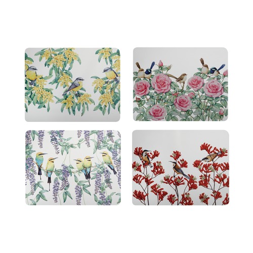 Royal Botanic Gardens Victoria Garden Friends Set of 4 Assorted Cork Backed 34 x 26.5cm Placemats