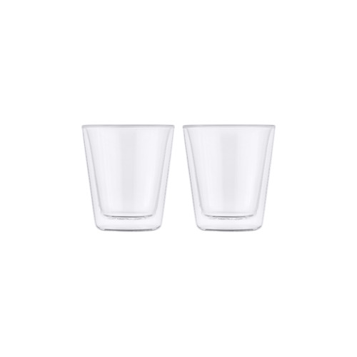 Blend Set of 2 Double Wall 200ml Conical Glass Cups