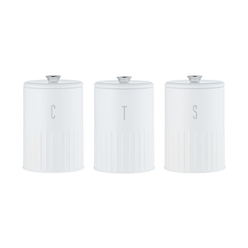 Astor White Set of 3 Canisters