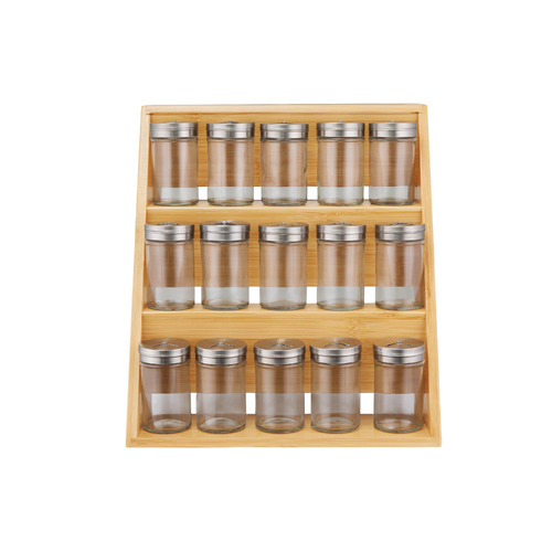 Evergreen Bamboo 16 Piece Spice Rack Set