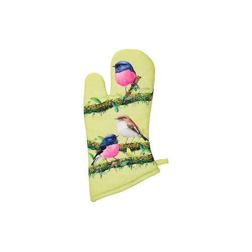 Katherine Castle Bird Talk Pink Robins Oven Mitt