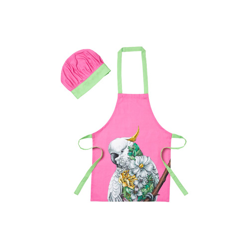 Maxwell & Williams Marini Ferlazzo Wild Planet Cockatoo Chick Kids Apron & Hat Set