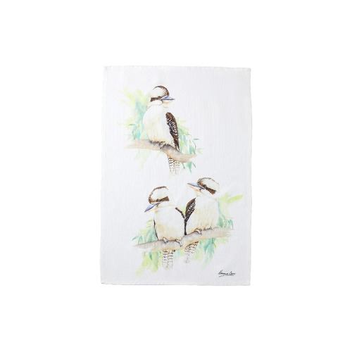 Katherine Castle Bird Life Kookaburra 50 x 70cm Cotton Tea Towel