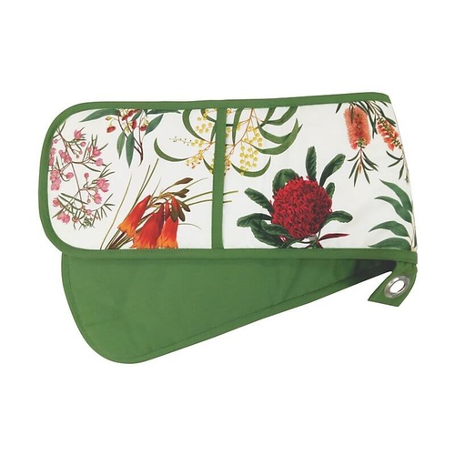 Royal Botanic Gardens Green Double Cotton Twill Oven Gloves