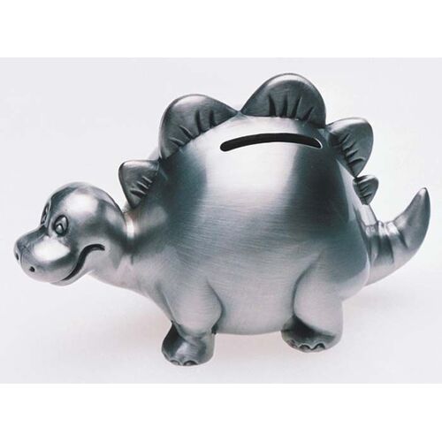 Pewter Finish Dinosaur Money Box