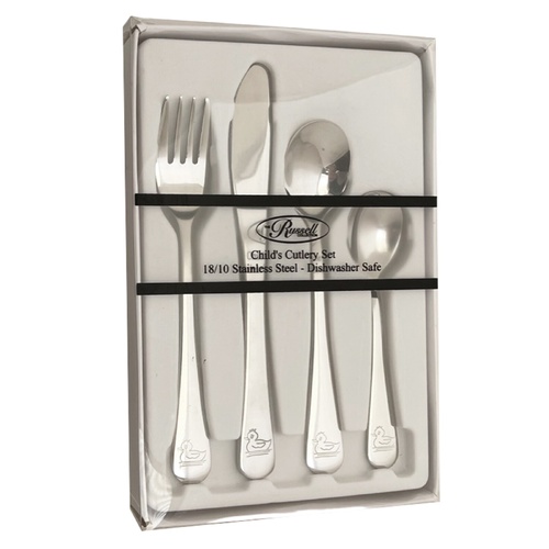 4 Piece Duckling Stainless Steel Cutlery Set