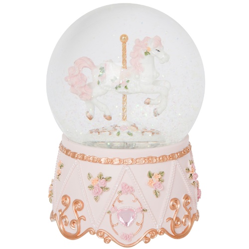 Resin Horse Musical Snowglobe