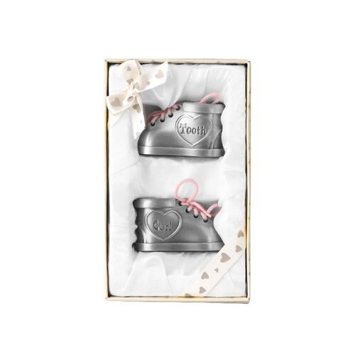 Pewter Finish First Tooth & Curl Booties