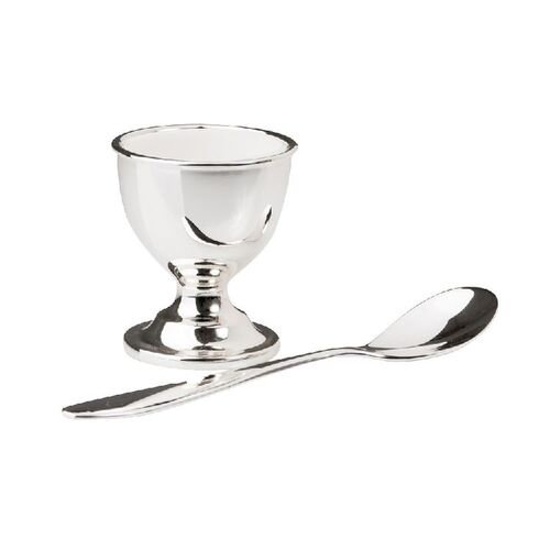 Silver Plated Egg Cup & Spoon