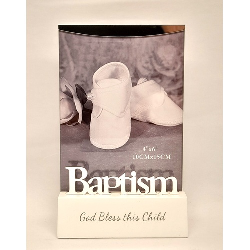 Baptism Shadow 10 x 15cm (4 x 6") Photo Frame