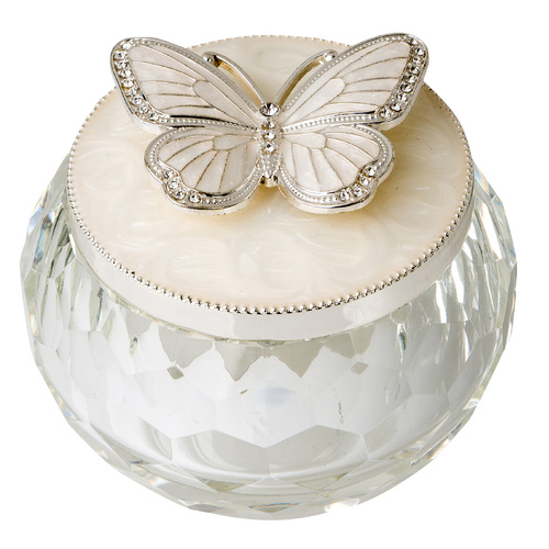 Glass & Epoxy Trinket/Jewellery Box with Butterfly