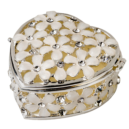 Epoxy Daisy Heart Trinket/Ring Box