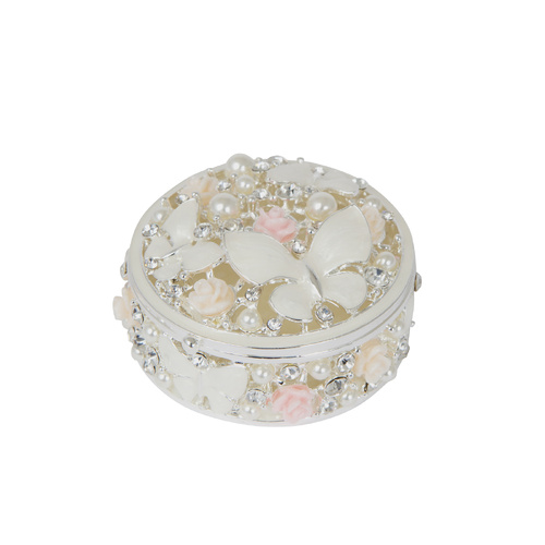 Epoxy Trinket/Ring Box with Roses & Butterflies