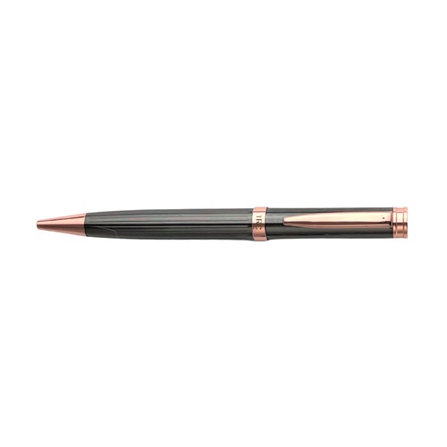 Classic Gunmetal and Rose Gold Pinstripe Pen Style 4