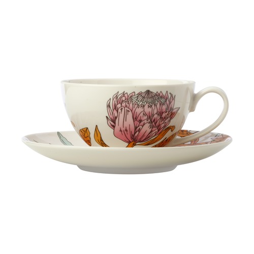 Maxwell & Williams Waratah Collection 200ml Porcelain Cup & Saucer