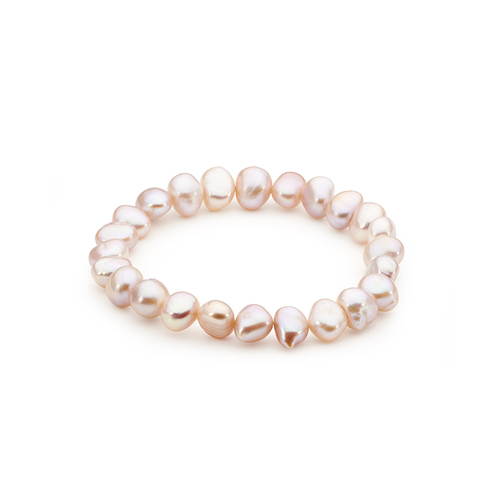 Pink Keshi 6.5 - 7.5mm Freshwater Pearl Elastic Bracelet