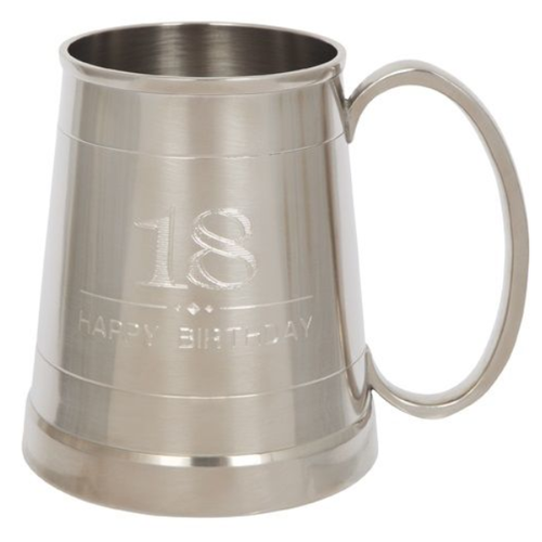 18th Birthday James Pewter Finish 400ml Tankard