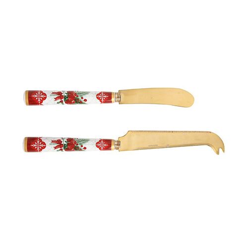 Mistletoe Spreader & Cheese Knife Set