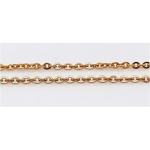 Stainless Steel Rose Gold Plated Trace Link 45cm Chain CLEARANCE