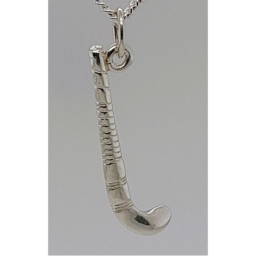 Sterling Silver Hockey Stick Charm/Pendant