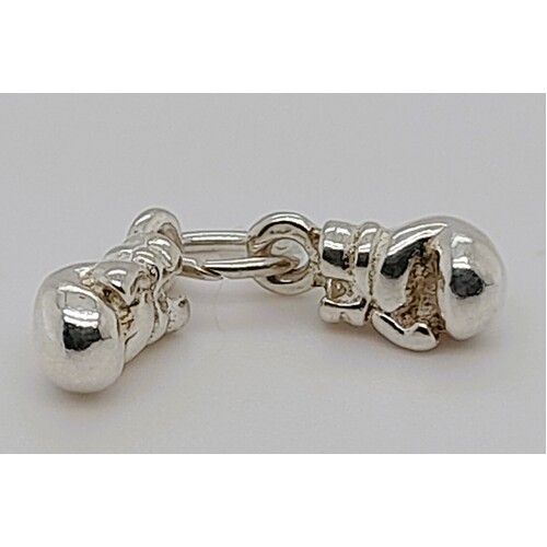 Sterling Silver Pair of Boxing Gloves Charm/Pendant