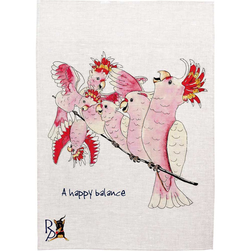 Jo Rothwell 'A Happy Balance' Cotton Tea Towel