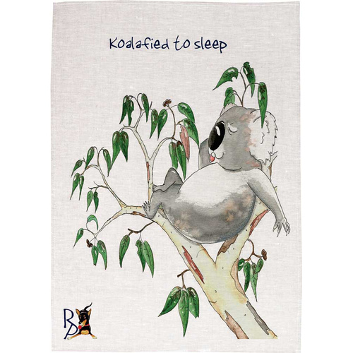 Jo Rothwell 'Koalafied to Sleep' Cotton Tea Towel