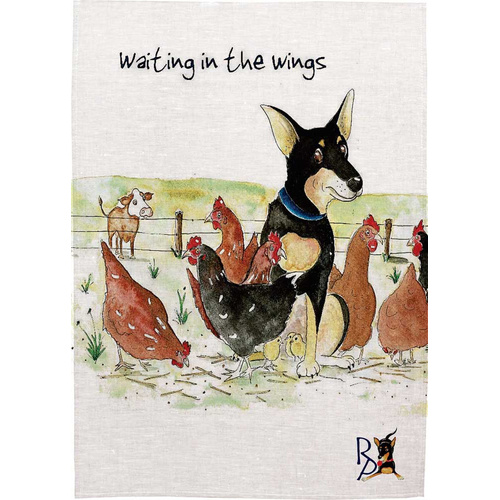 Jo Rothwell 'Waiting in the Wings' Cotton Tea Towel