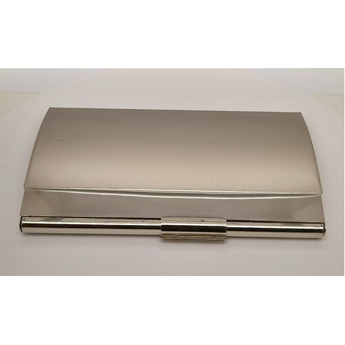 Silver Plated Metal Business Card Holder