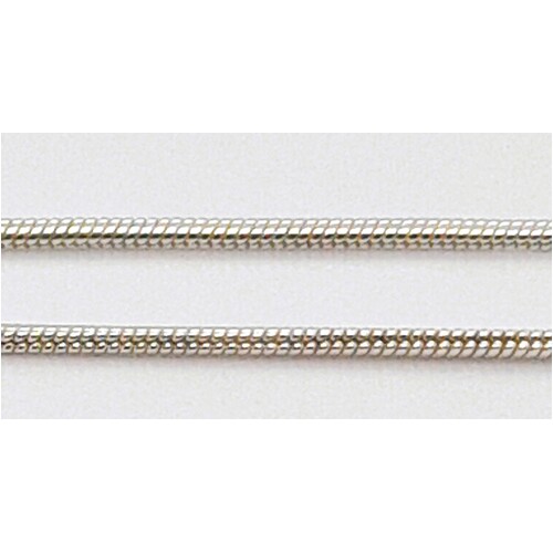 Sterling Silver 1.1mm Wide 50cm Italian Snake or Serpent Link Chain