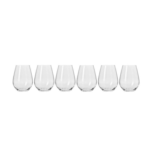 Harmony Set of 6 Stemless 400ml White Wine Glasses