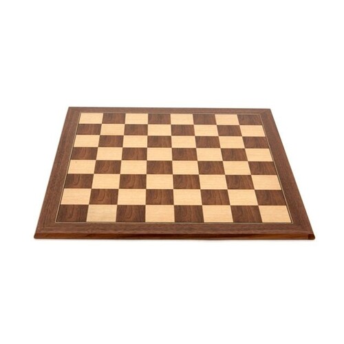 Dal Rossi Italy 50cm Walnut Timber Inlaid Chessboard