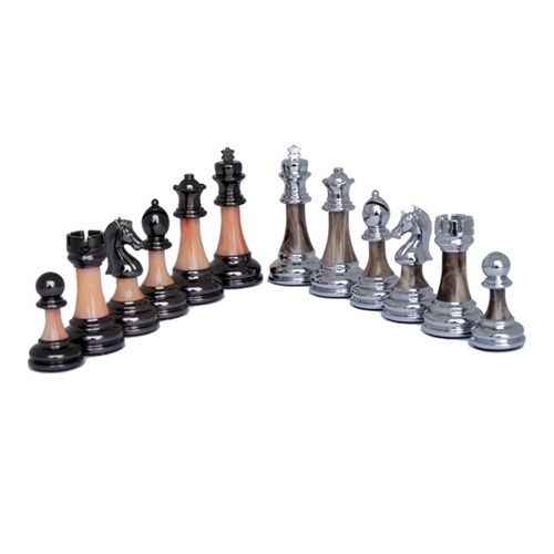 Staunton Metal/Marble Finish Chessmen