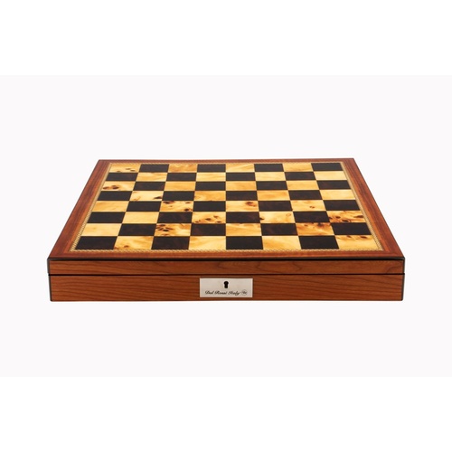 40cm Walnut Finish Chess Box with Compartments