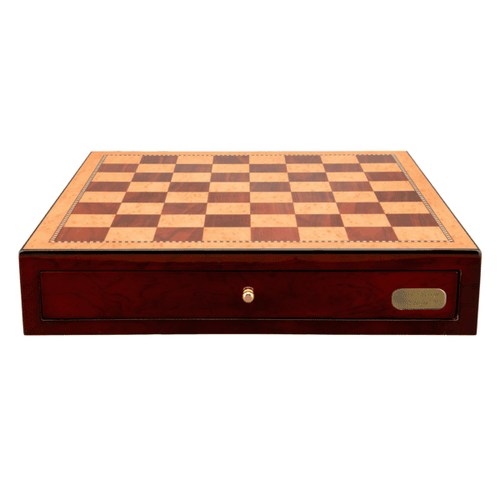 Dal Rossi Italy Shiny Walnut Finish Chess Box Only 44cm (18") with Drawers