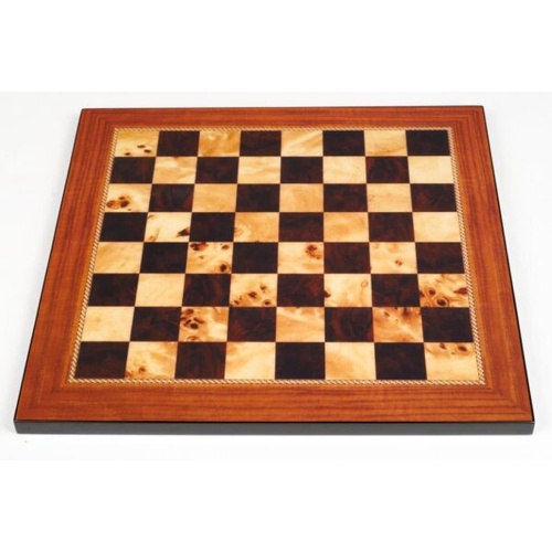 Dal Rossi Italy 40cm Walnut Chessboard with Shiny Finish