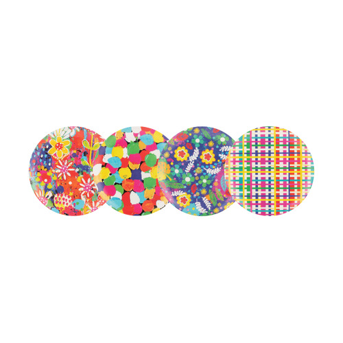 Maxwell & Williams Donna Sharam Byron Collection Set of 4 Assorted 20cm Melamine Plates