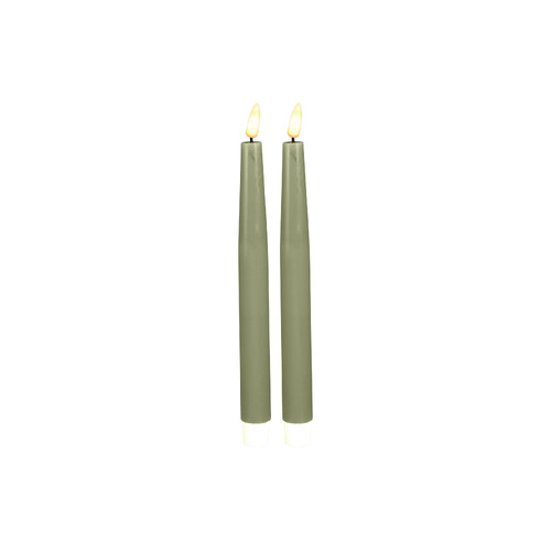 Maxwell & Williams Set of 2 Let's Get Lit LED 24cm Pine Flameless Taper Candles