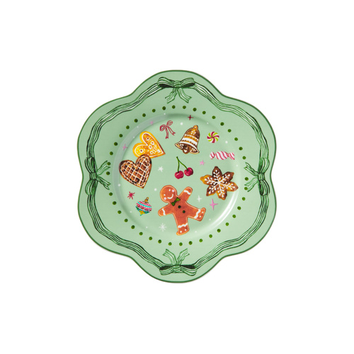Maxwell & Williams Fa La La Green Scallop Rim Plate