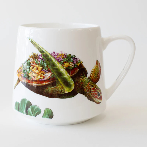 Marini Ferlazzo 450ml Fine China Green Sea Turtle Mug