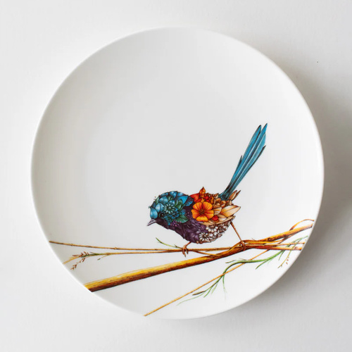 Marini Ferlazzo 20cm Fine China Variegated Fairy-wren Plate