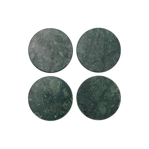 Cocktail & Co. Capitol Set of 4 Green Marble 10cm Round Coasters