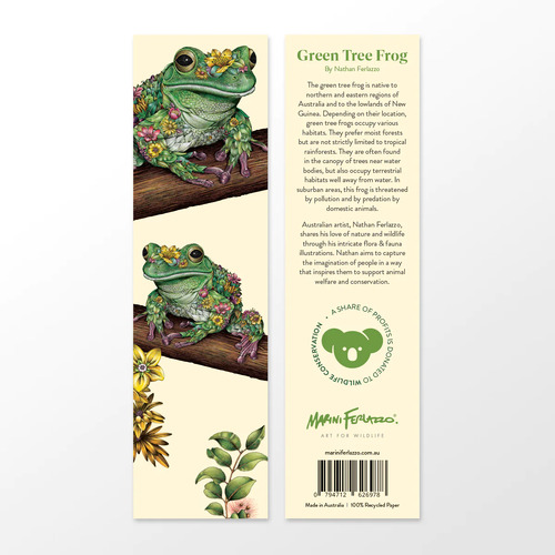 Marini Ferlazzo Green Tree Frog Bushwalk Bookmark