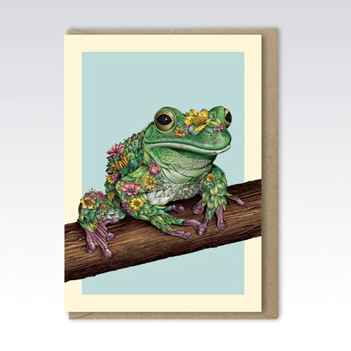 Marini Ferlazzo Green Tree Frog Bushwalk Greeting Card