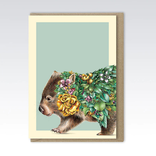 Marini Ferlazzo Wombat Bushwalk Greeting Card