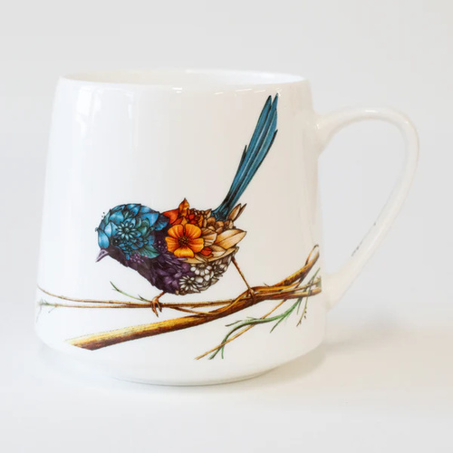 Marini Ferlazzo 450ml Fine China Variegated Fairy-wren Mug