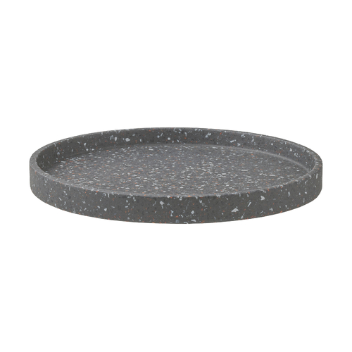 Livvi Charcoal 36cm Round Terrazzo Serving Tray